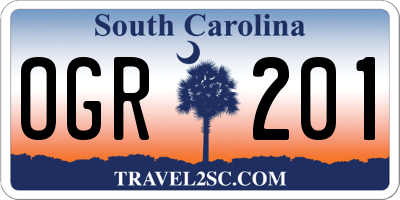 SC license plate OGR201