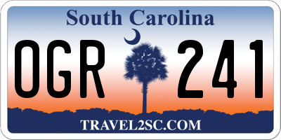 SC license plate OGR241
