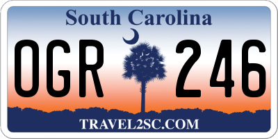 SC license plate OGR246