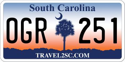 SC license plate OGR251