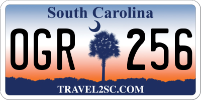 SC license plate OGR256