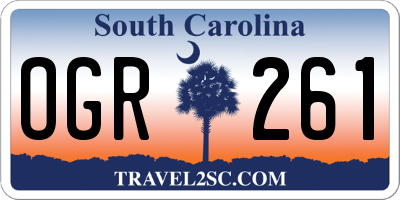 SC license plate OGR261