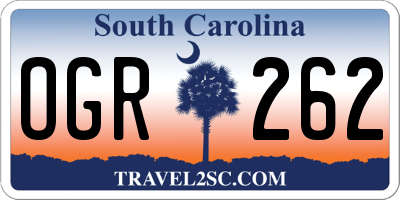 SC license plate OGR262