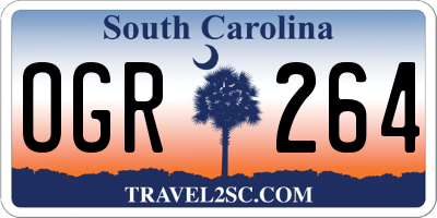 SC license plate OGR264