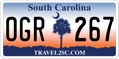 SC license plate OGR267