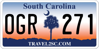 SC license plate OGR271