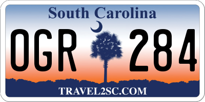 SC license plate OGR284