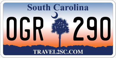 SC license plate OGR290