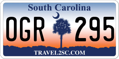 SC license plate OGR295