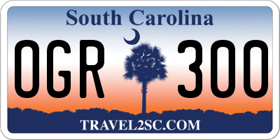 SC license plate OGR300