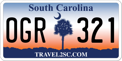 SC license plate OGR321