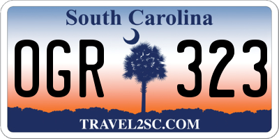SC license plate OGR323
