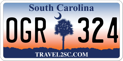 SC license plate OGR324
