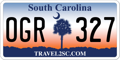 SC license plate OGR327