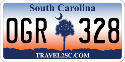 SC license plate OGR328