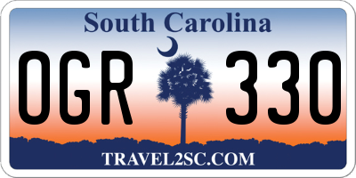SC license plate OGR330
