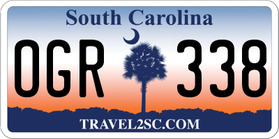 SC license plate OGR338