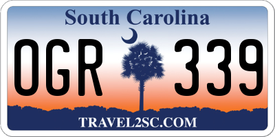 SC license plate OGR339