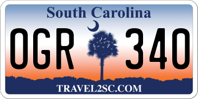 SC license plate OGR340