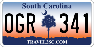 SC license plate OGR341