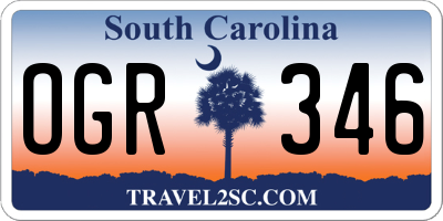 SC license plate OGR346