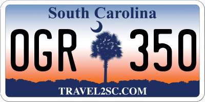 SC license plate OGR350