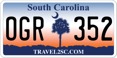 SC license plate OGR352