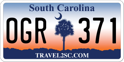 SC license plate OGR371