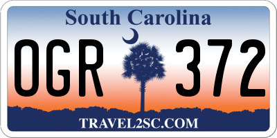 SC license plate OGR372