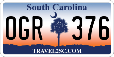 SC license plate OGR376