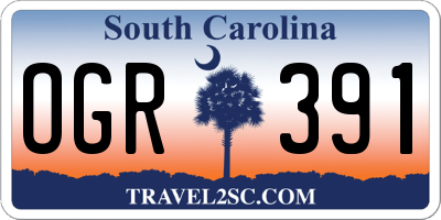 SC license plate OGR391