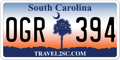 SC license plate OGR394