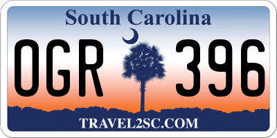 SC license plate OGR396