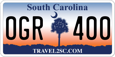 SC license plate OGR400
