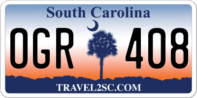 SC license plate OGR408
