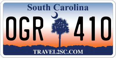 SC license plate OGR410
