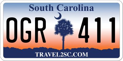 SC license plate OGR411