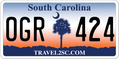 SC license plate OGR424