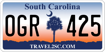 SC license plate OGR425