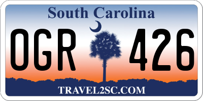 SC license plate OGR426