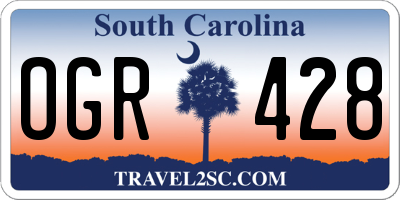 SC license plate OGR428