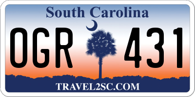 SC license plate OGR431