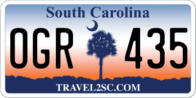 SC license plate OGR435