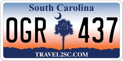SC license plate OGR437