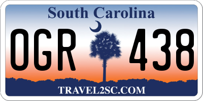 SC license plate OGR438
