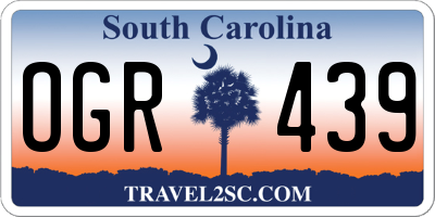 SC license plate OGR439