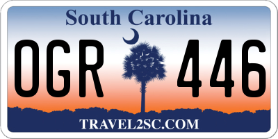 SC license plate OGR446