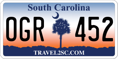 SC license plate OGR452
