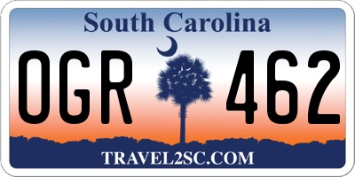 SC license plate OGR462