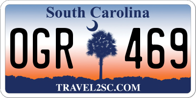 SC license plate OGR469
